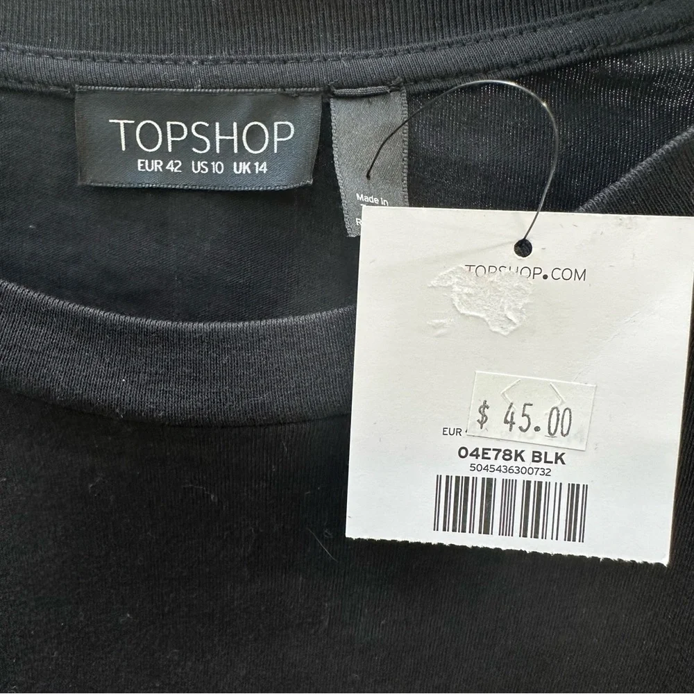 TOPSHOP Black and Gold 95 Long Sleeve Sports Jersey Style Crewneck - Picture 5 of 5